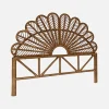 Dark rattan headboard
