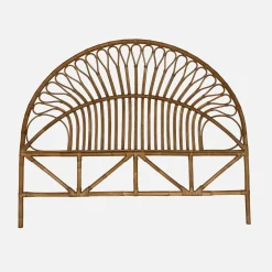 Dark rattan headboard