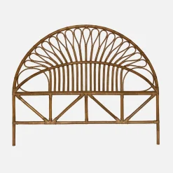 Dark rattan headboard