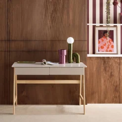 Desk wood decor 2 drawers