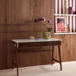 Desk wood decor 2 drawers