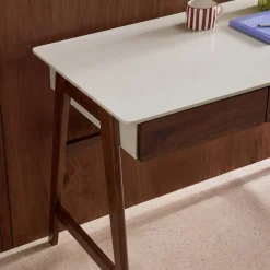 Desk wood decor 2 drawers