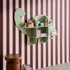 Dinosaur wall shelf 5 storage spaces