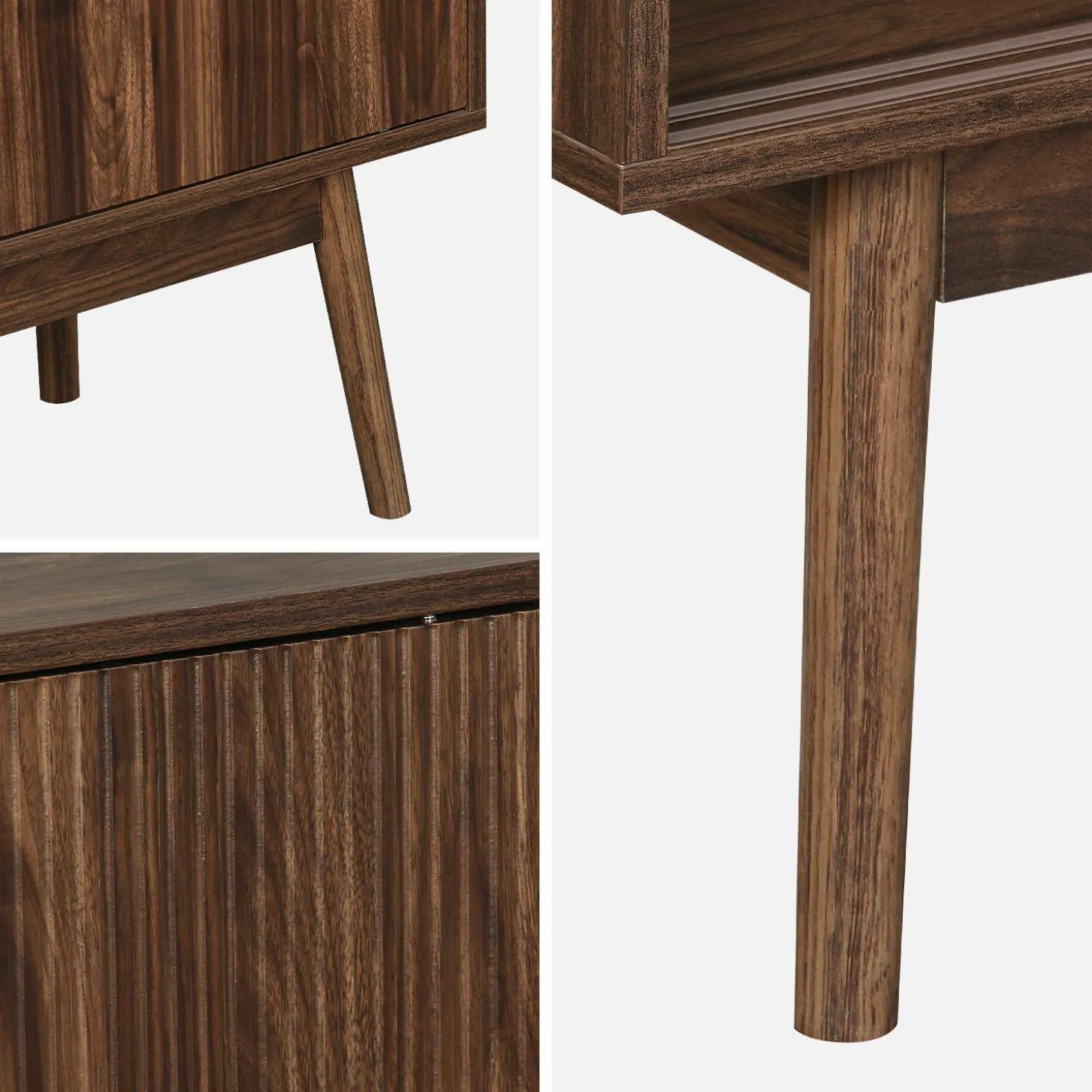 2-door scandi-style buffet with wood effect