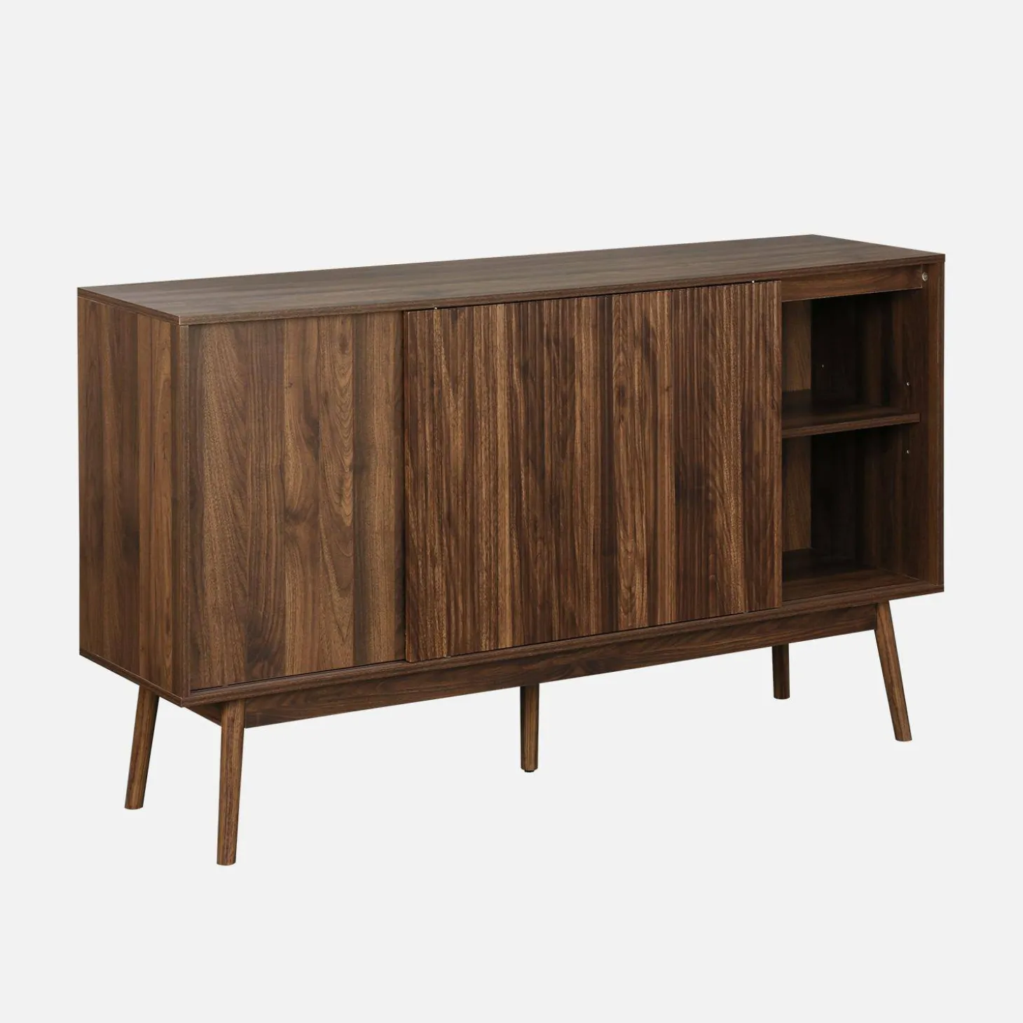 2-door scandi-style buffet with wood effect