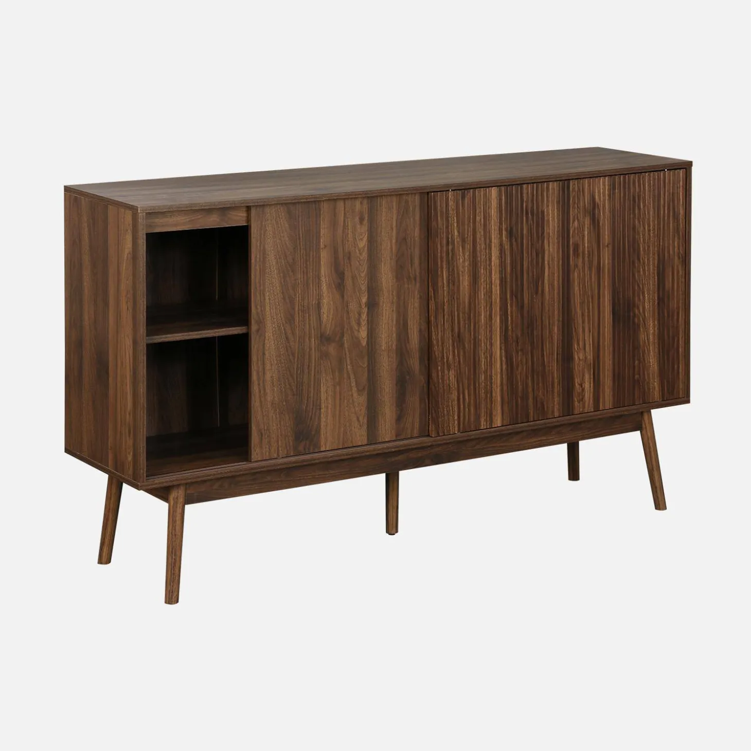 2-door scandi-style buffet with wood effect