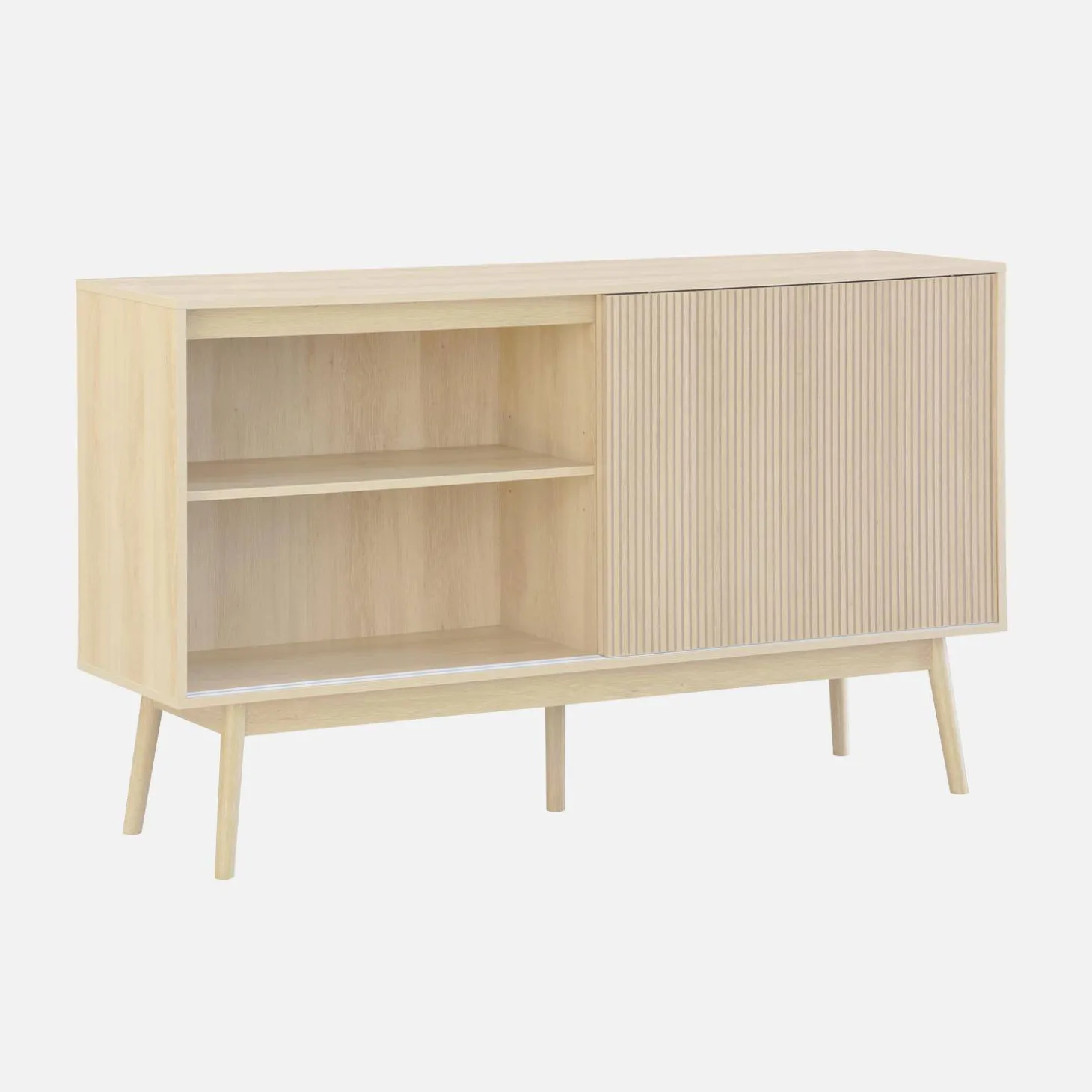 2-door scandi-style buffet with wood effect