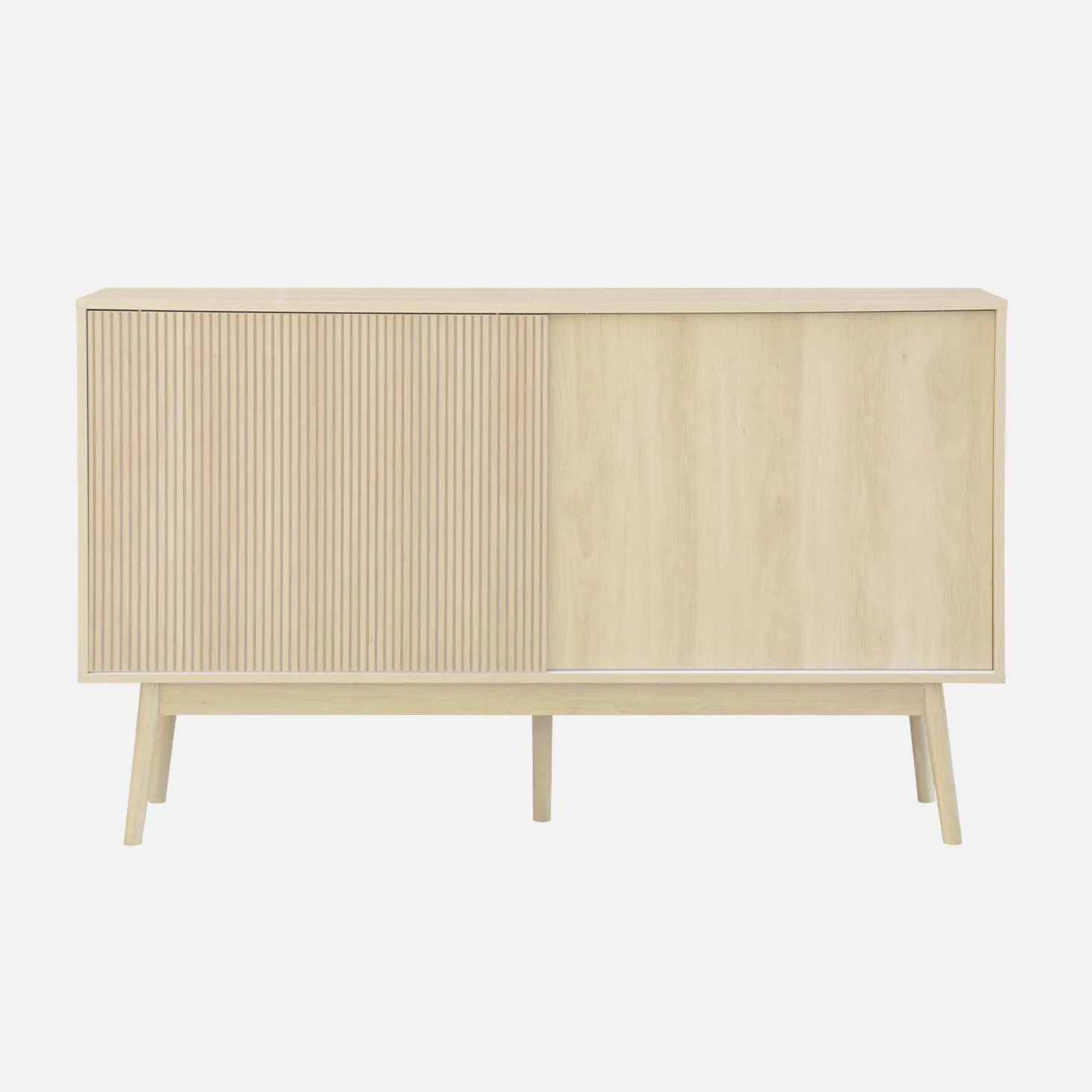 2-door scandi-style buffet with wood effect
