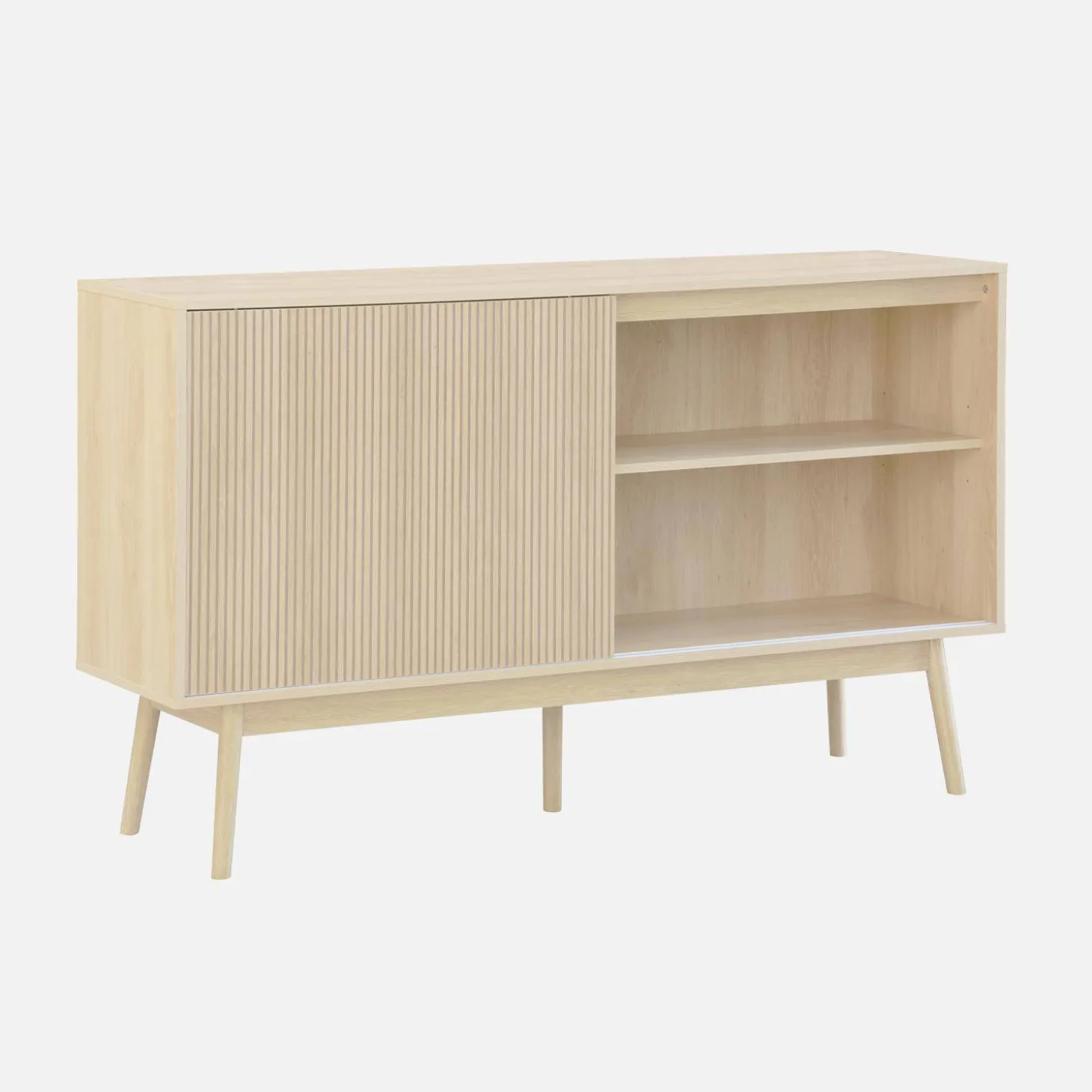 2-door scandi-style buffet with wood effect