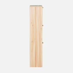 3-door shoe cabinet with cane and wood effect