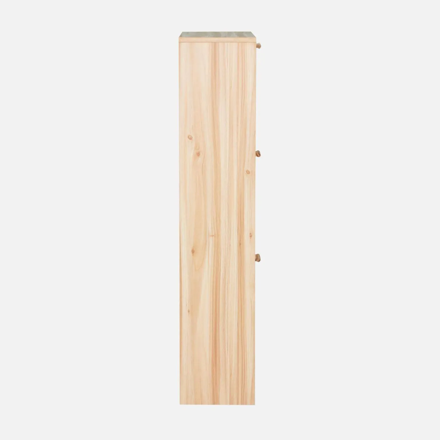 3-door shoe cabinet with cane and wood effect