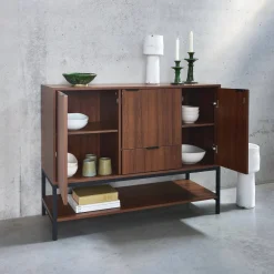 3-door walnut sideboard