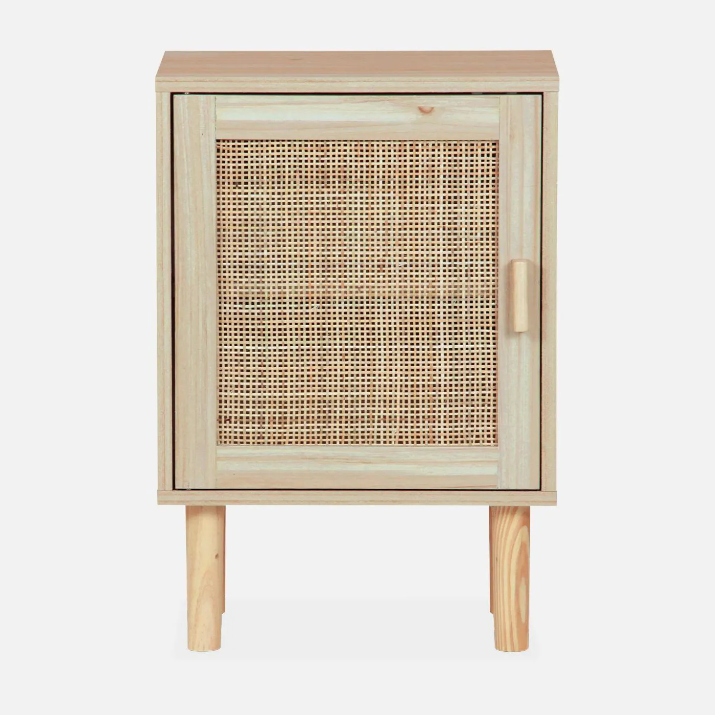 1-door woven rattan bedside table