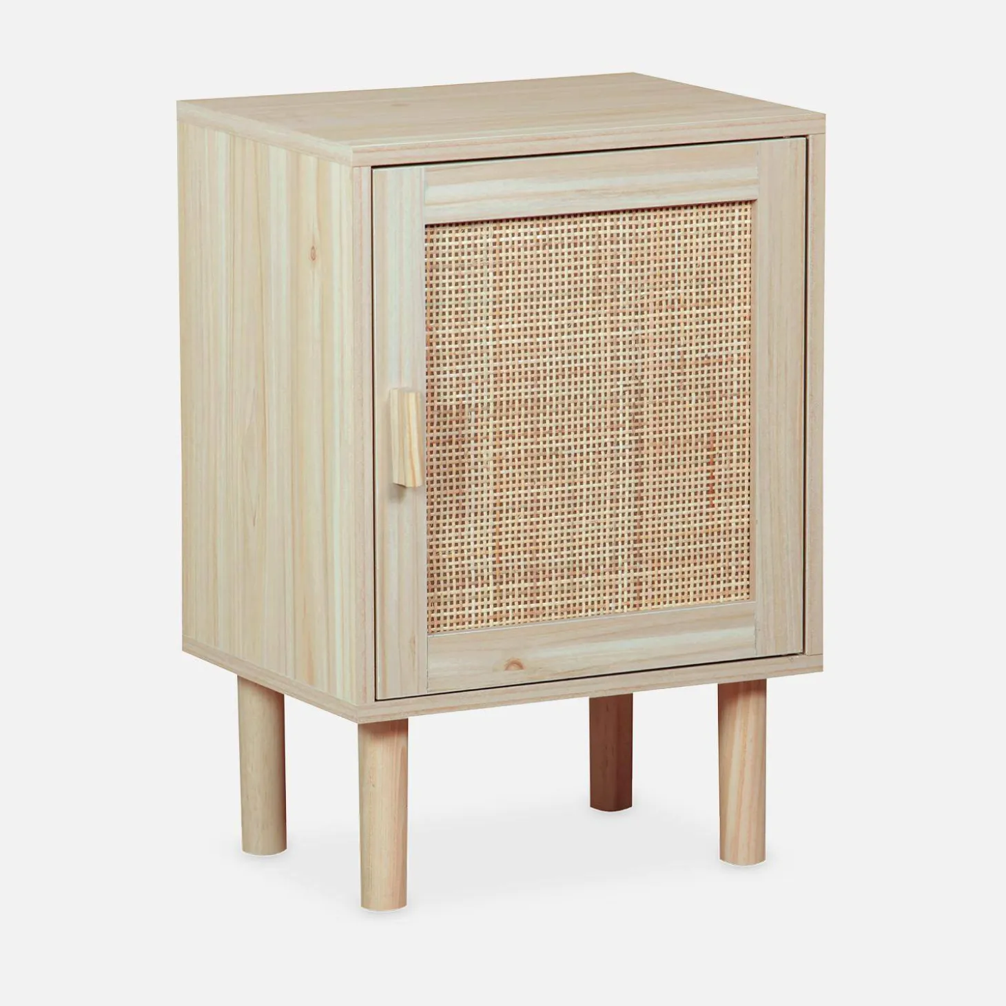 1-door woven rattan bedside table