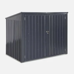 Double 1.75m² galvanised steel dustbin cover