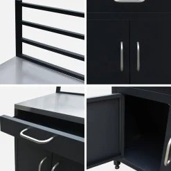 1 drawer and 2 doors steel outdoor kitchen with hanging grid