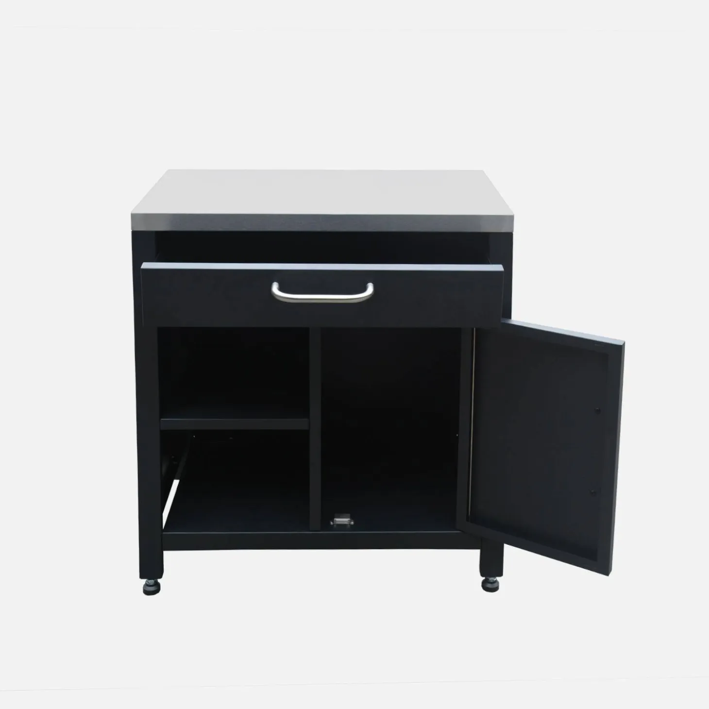 1 drawer and 1 door steel outdoor kitchen