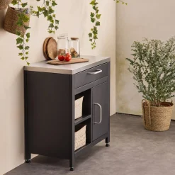 1 drawer and 1 door steel outdoor kitchen