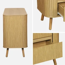 6-drawer chest, natural striated decor
