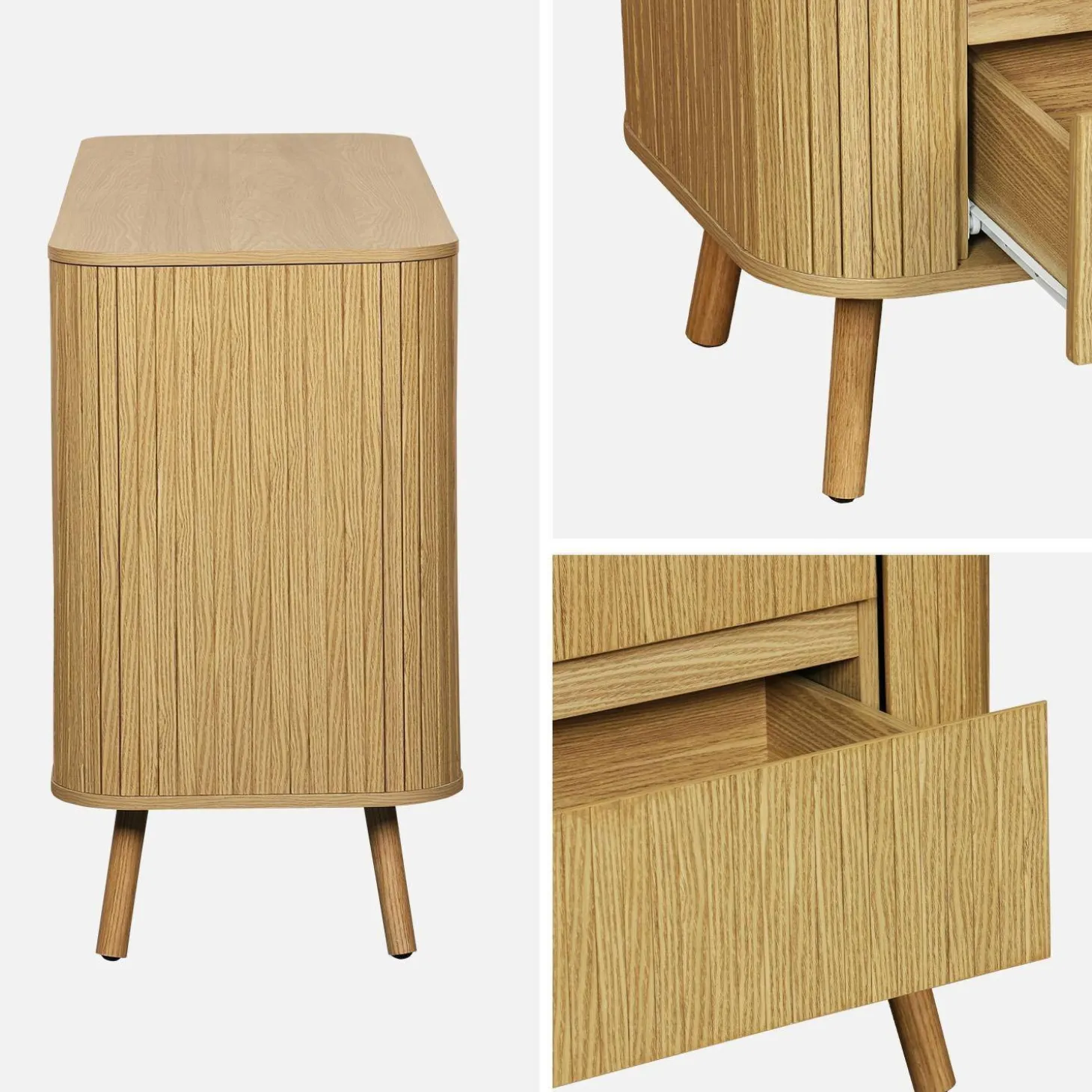 6-drawer chest, natural striated decor