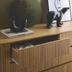 6-drawer chest, natural striated decor