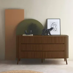 6-drawer chest, natural striated decor