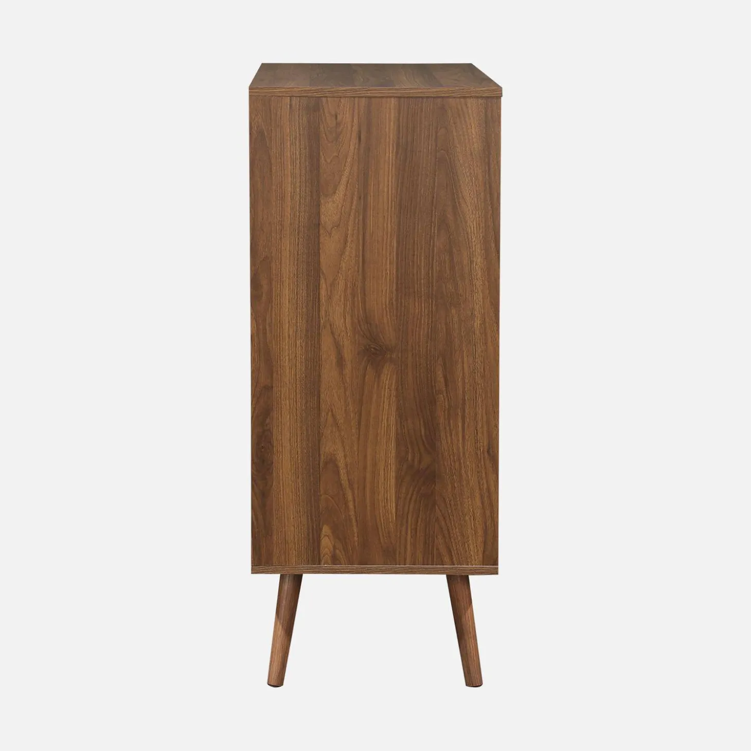 4-drawer chest with walnut wood effect