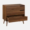 3-drawer chest with walnut wood effect