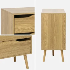 6-drawer chest with wood effect