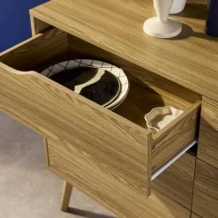 6-drawer chest with wood effect