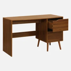 2-drawer desk with vintage walnut effect