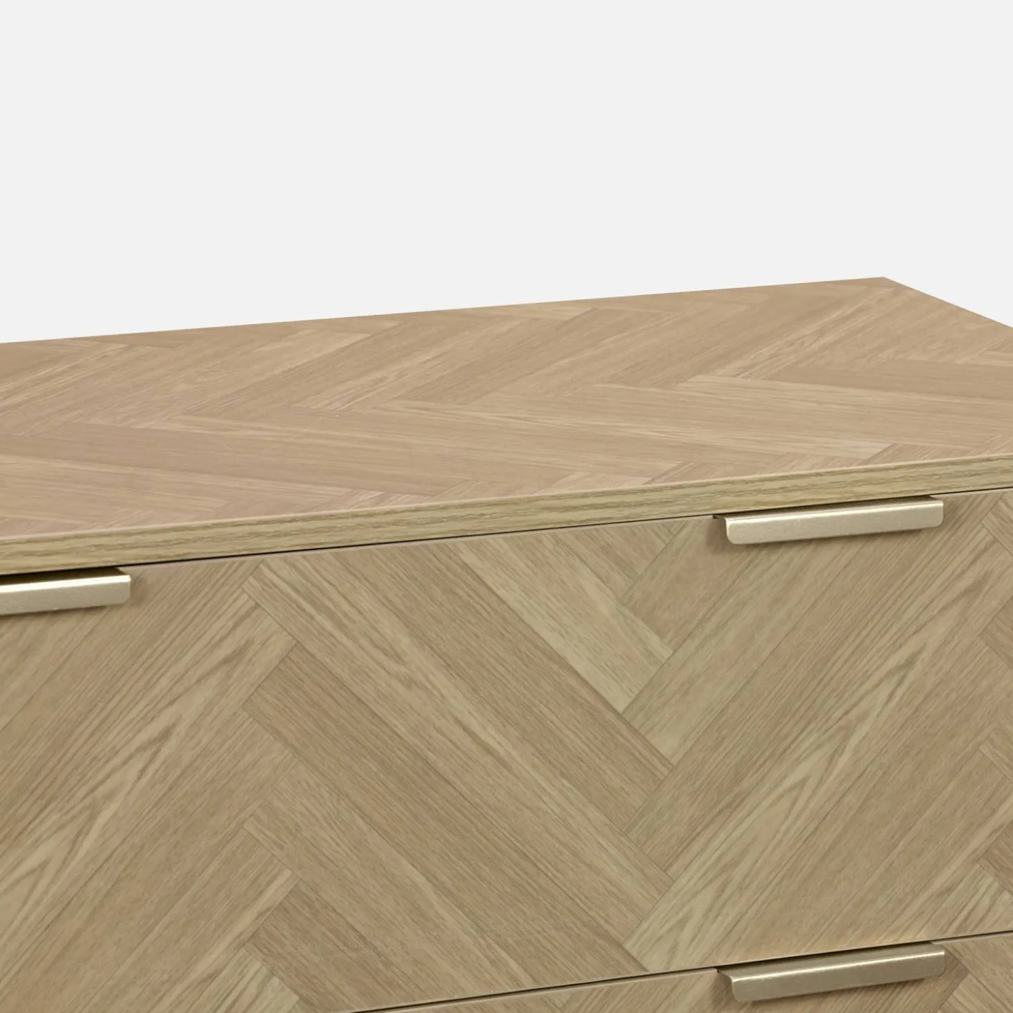4-drawer herringbone chest