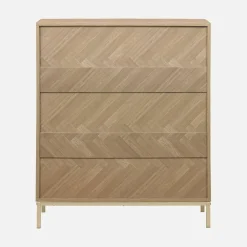 4-drawer herringbone chest