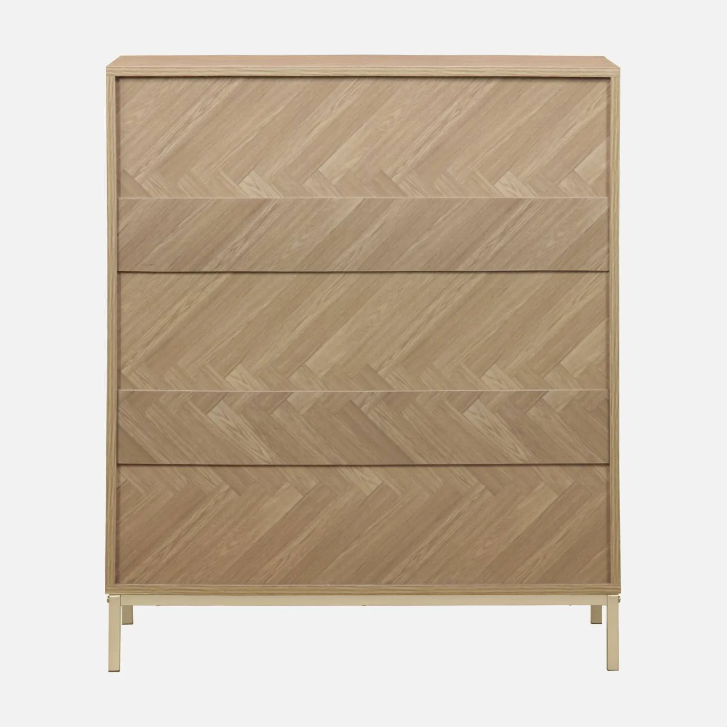 4-drawer herringbone chest