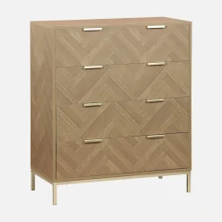 4-drawer herringbone chest