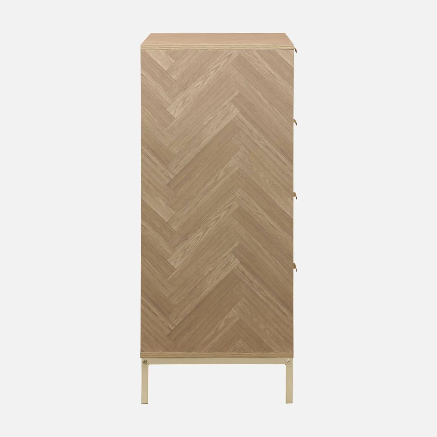 4-drawer herringbone chest