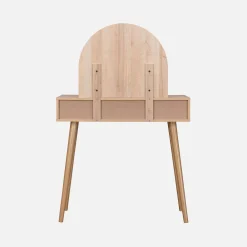 2-drawers dressing table with rounded mirror