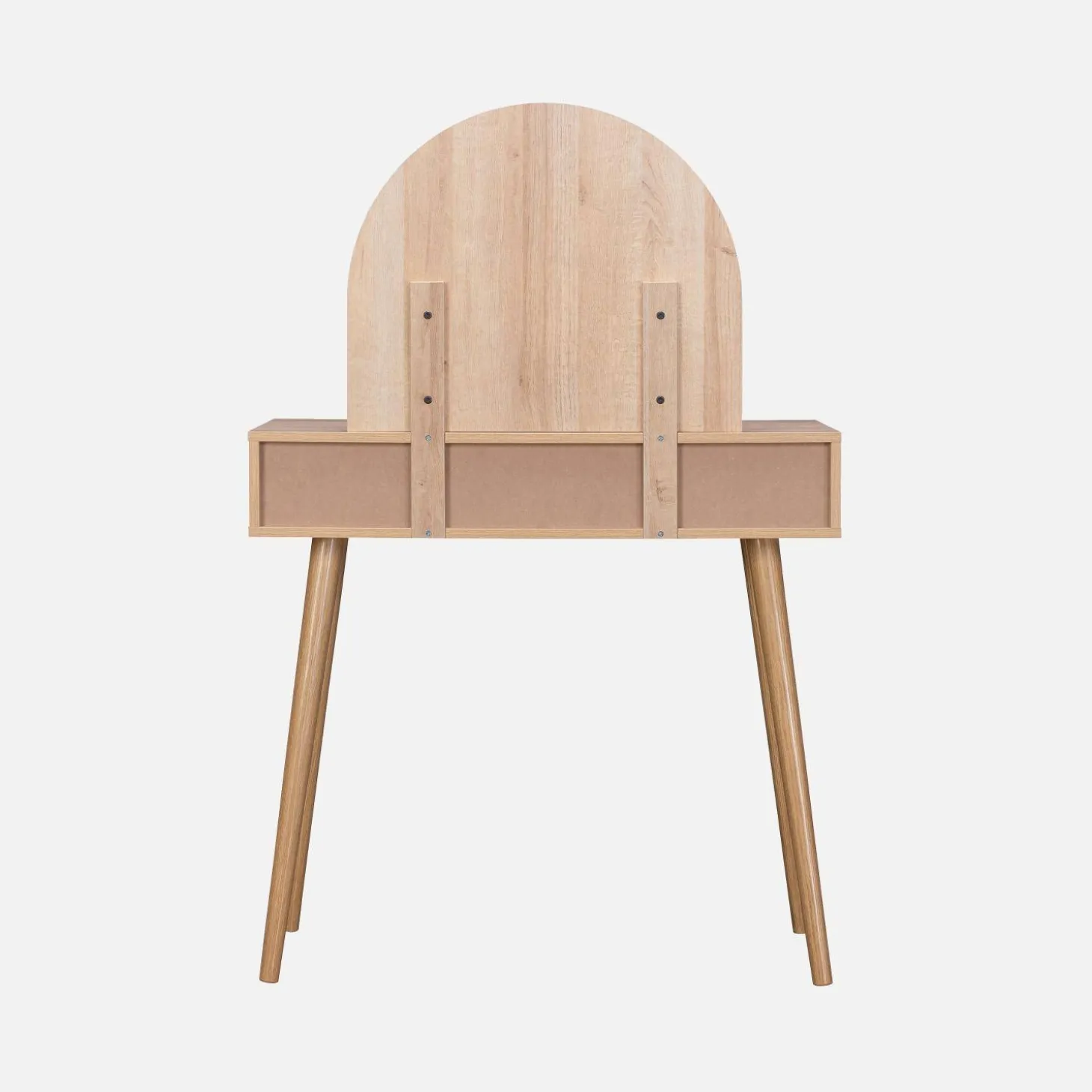 2-drawers dressing table with rounded mirror