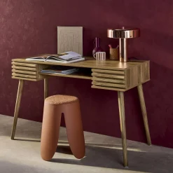 2-drawers wooden effect desk