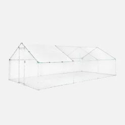 Enclosure for chicken coop and aviary galvanized steel