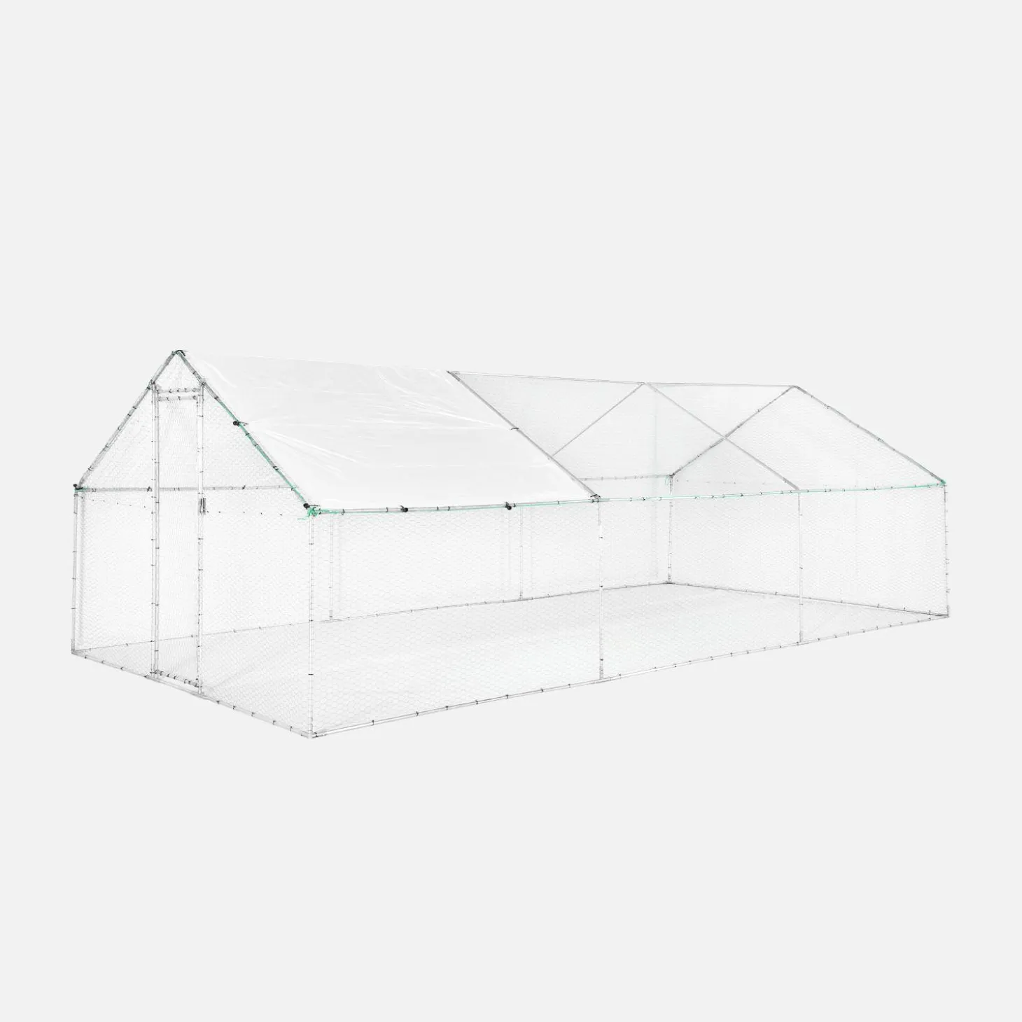 Enclosure for chicken coop and aviary galvanized steel