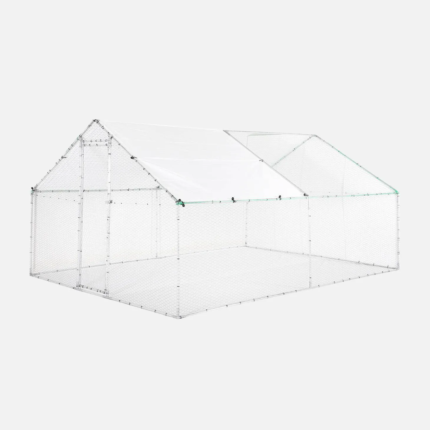 Enclosure for chicken coop and aviary galvanized steel