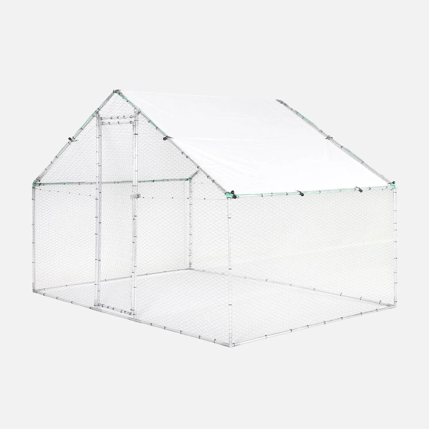 Enclosure for chicken coop and aviary galvanized steel