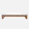 Eucalyptus wood sun lounger, multi-position