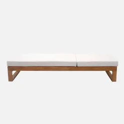 Eucalyptus wood sun lounger, multi-position