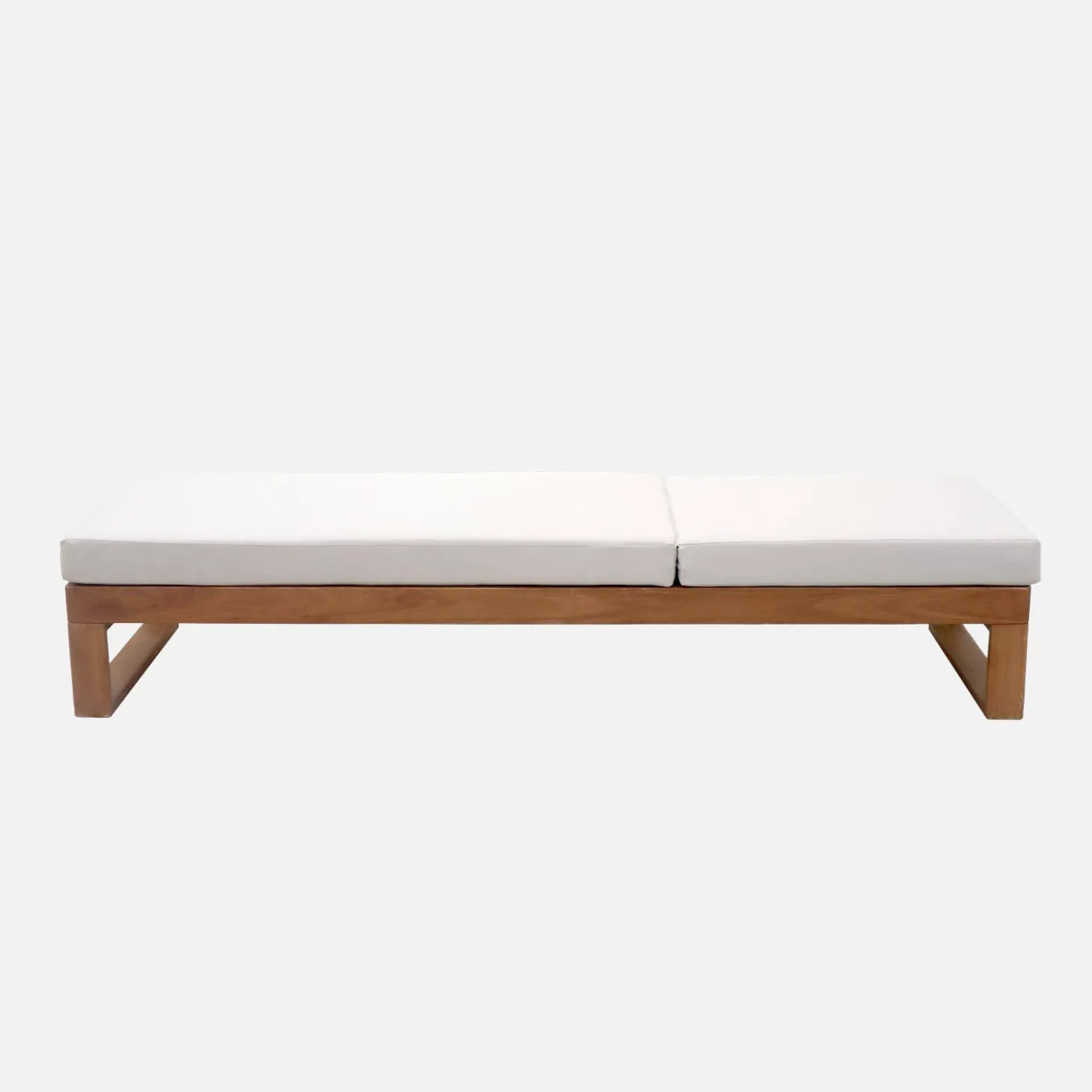 Eucalyptus wood sun lounger, multi-position