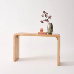 Exotic Acacia Wood Console