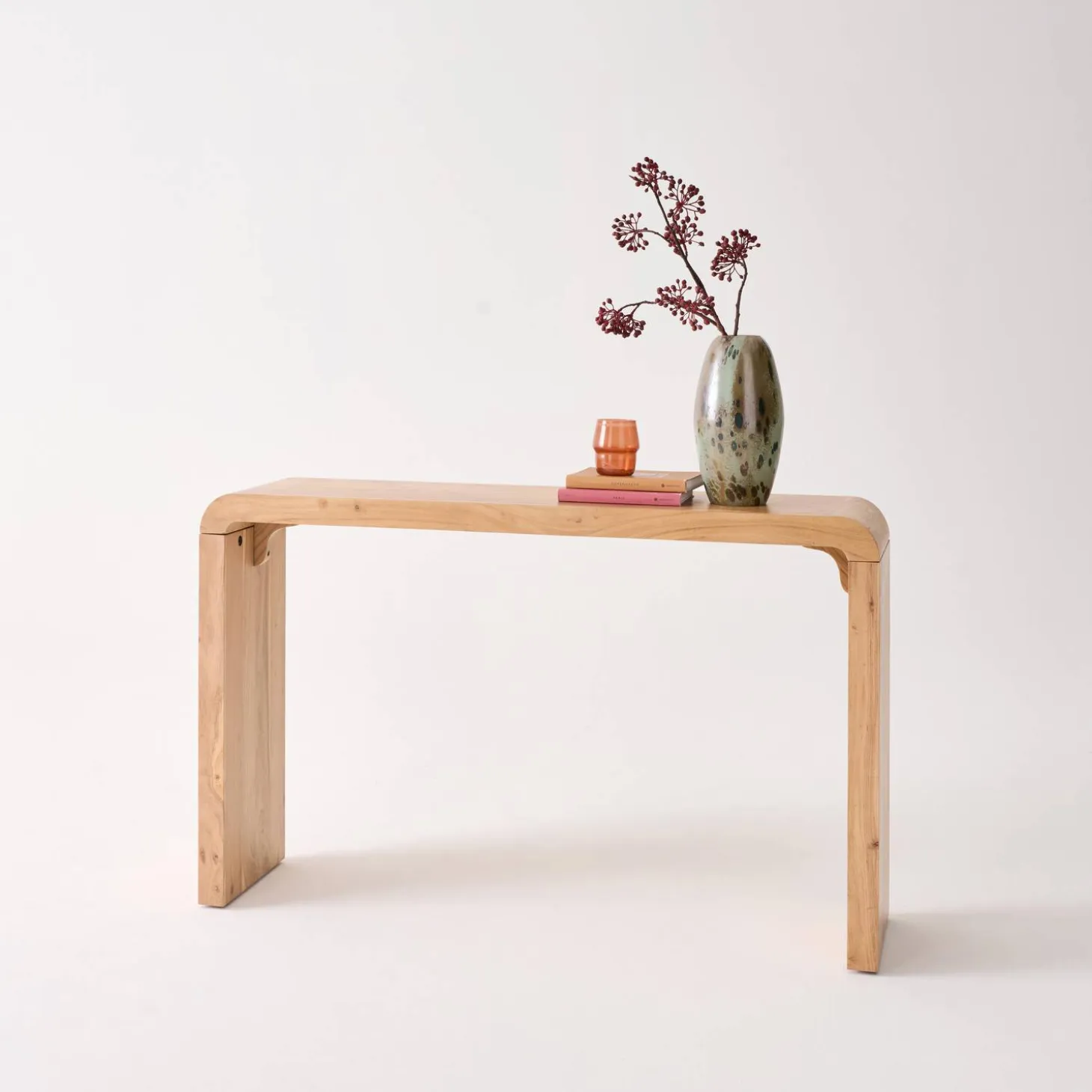 Exotic Acacia Wood Console