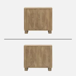 Exotic buffet wood effect 2 doors 80cm