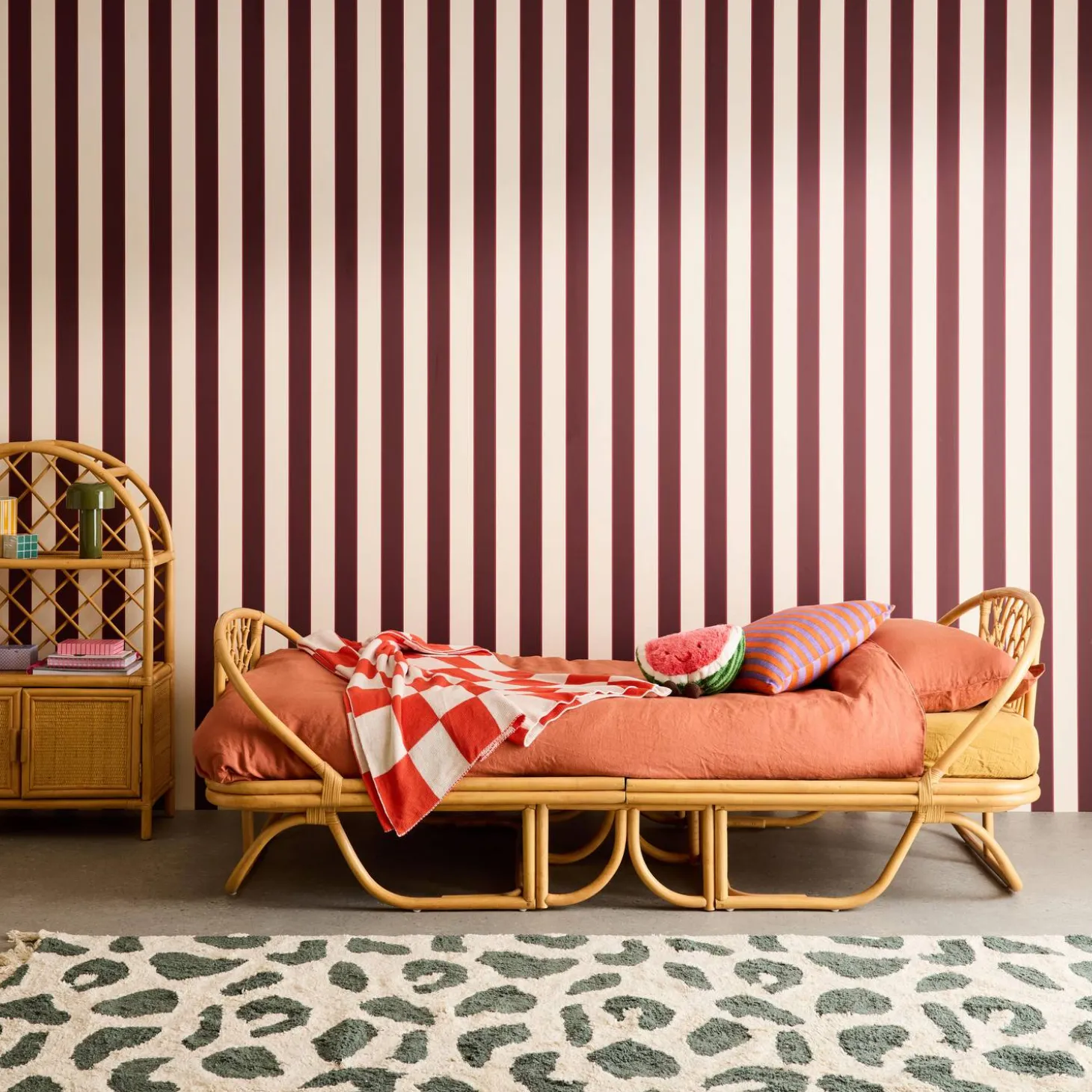 Exotic children's bed 90 x 190 cm rattan